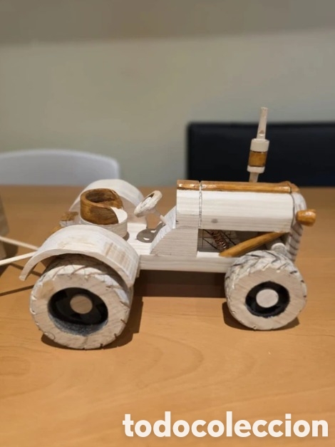 Artesan&iacute;a: Tractor con remolque artesanal de madera - Foto 2