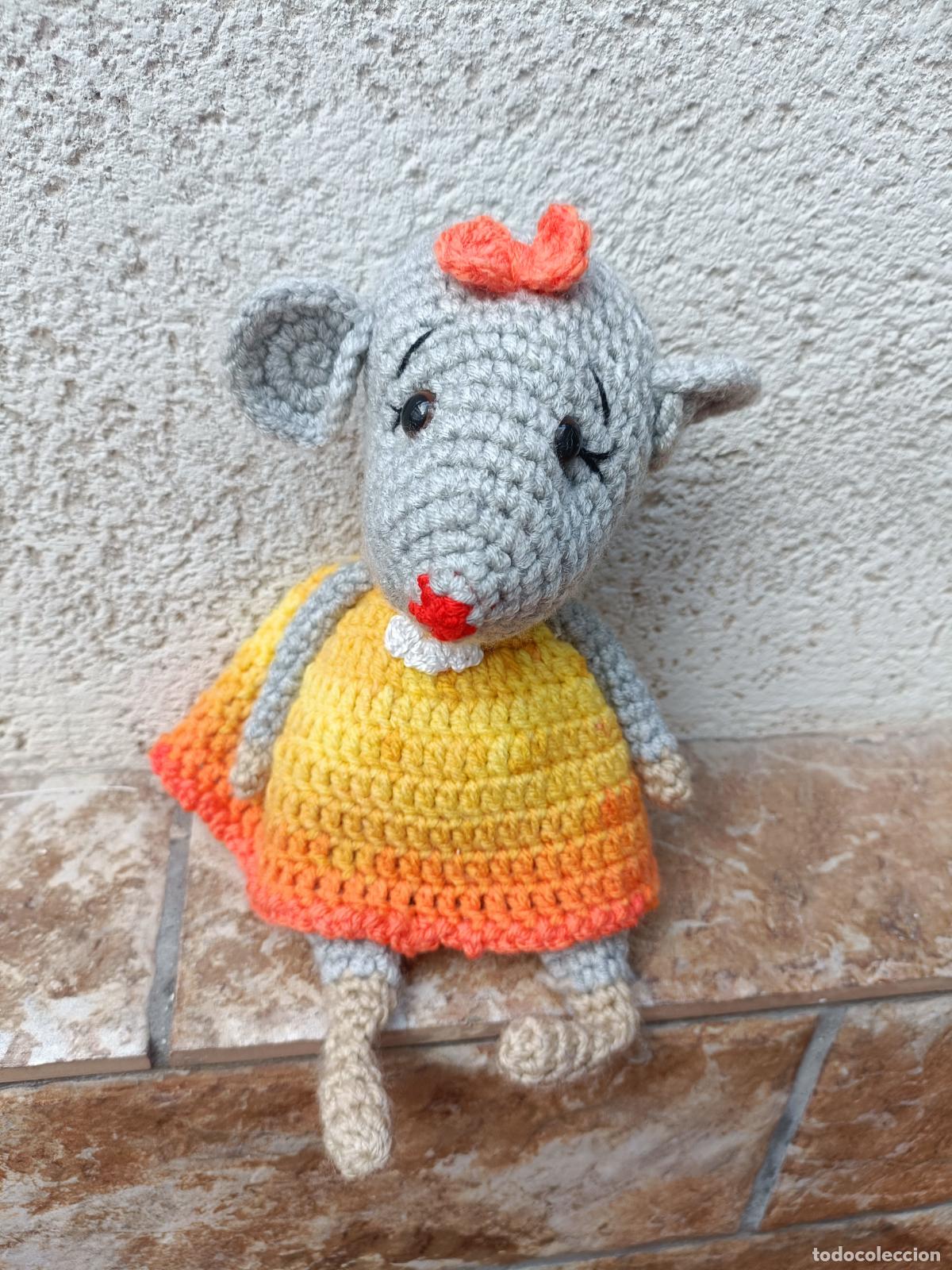 Artesan&iacute;a: RATITA DE CROCHET CON VESTIDO, GANCHILLO, AMIGURUMI. HECHO A MANO. AMIGURUMIS