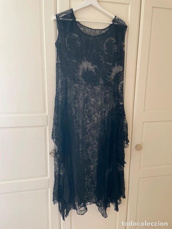 Artesan&iacute;a: Vestido antiguo encaje negro - Foto 1