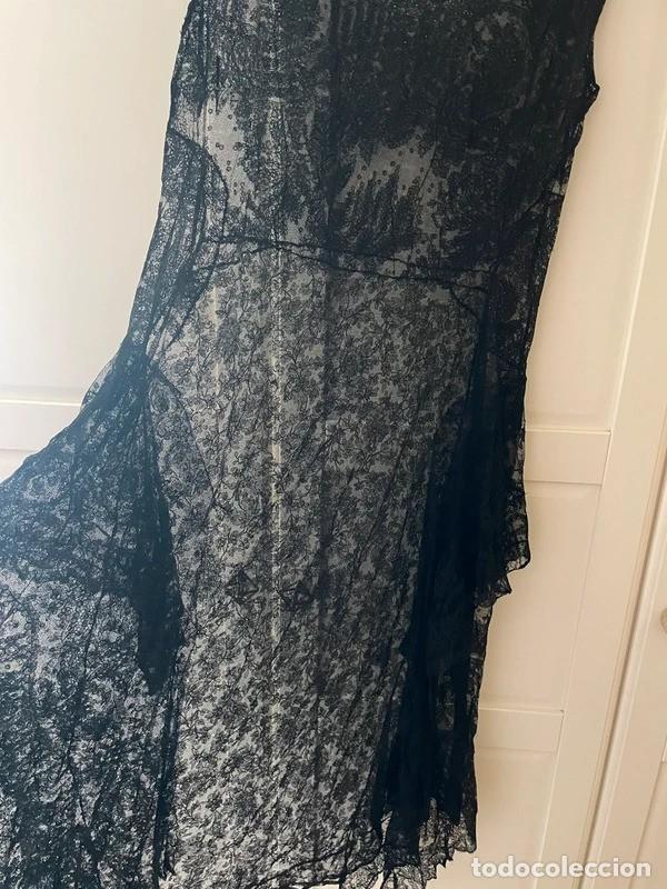 Artesan&iacute;a: Vestido antiguo encaje negro - Foto 2