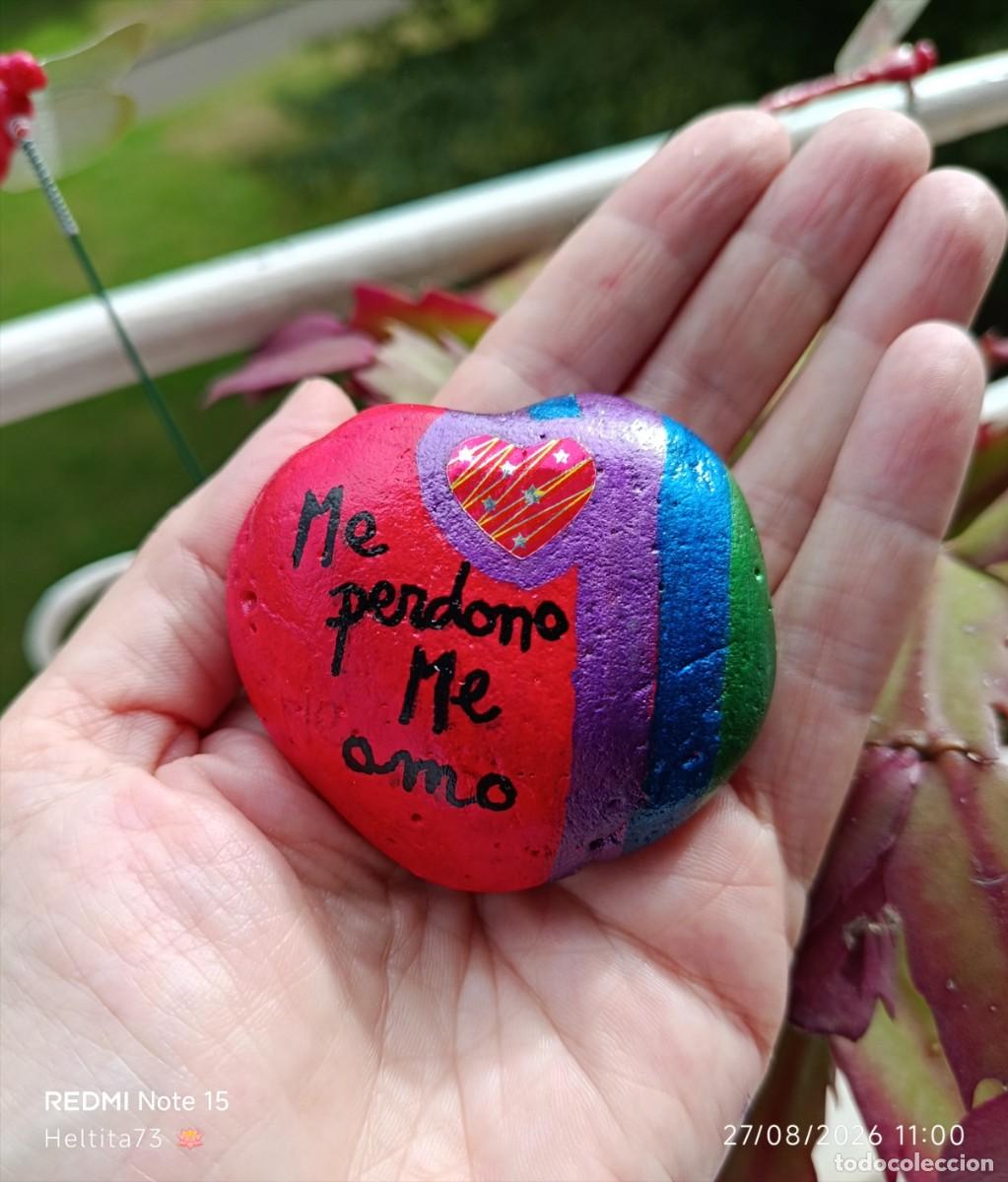 Artesan&iacute;a: Piedra &rdquo;Me perdono&rdquo;, piedra natural, pintada a mano