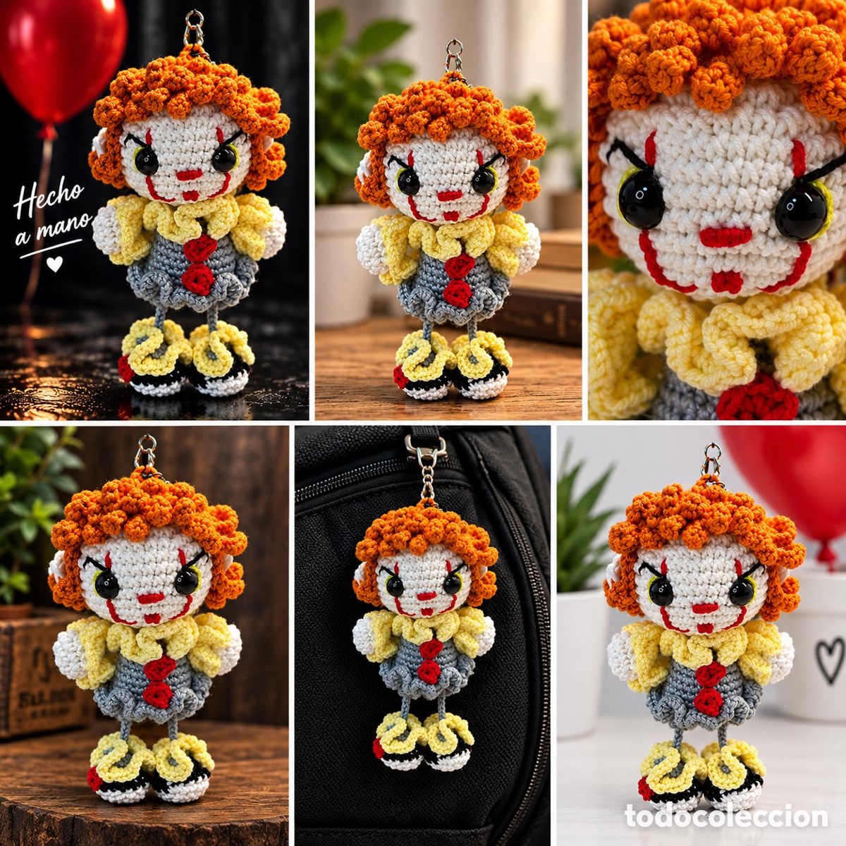 Artesan&iacute;a: Llavero pennywise crochet