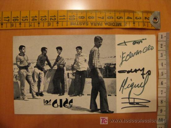 Aut&oacute;grafos antiguos de cantantes y m&uacute;sicos: FOTOGRAFIA  CON  AUTOGRAFO  DE   LOS CHES - Foto 1