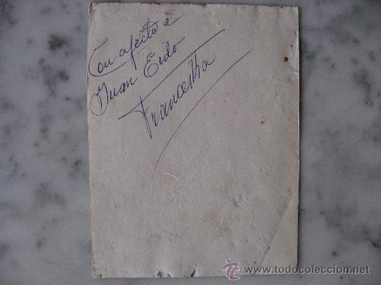Aut&oacute;grafos antiguos de cantantes y m&uacute;sicos: POSTAL DE FRANCESKA,DEDICADA Y CON AUTOGRAFO. - Foto 2