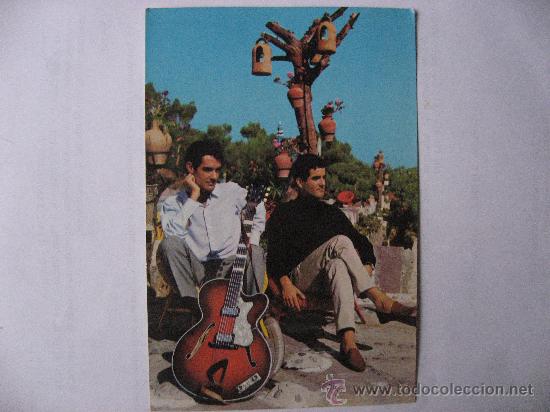 Aut&oacute;grafos antiguos de cantantes y m&uacute;sicos: POSTAL DEL DUO NINAMICO,CON AUTOGRAFO. - Foto 1
