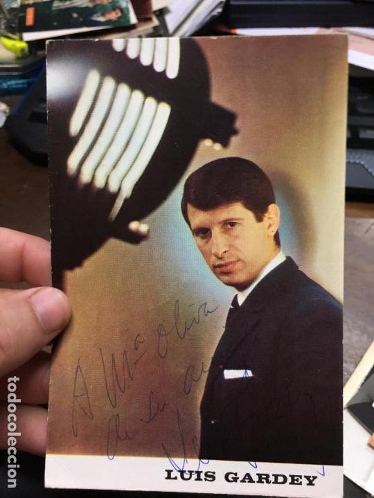 Aut&oacute;grafos antiguos de cantantes y m&uacute;sicos: POSTAL CON AUTOGRAFO DE LUIS GARDEY - Foto 1