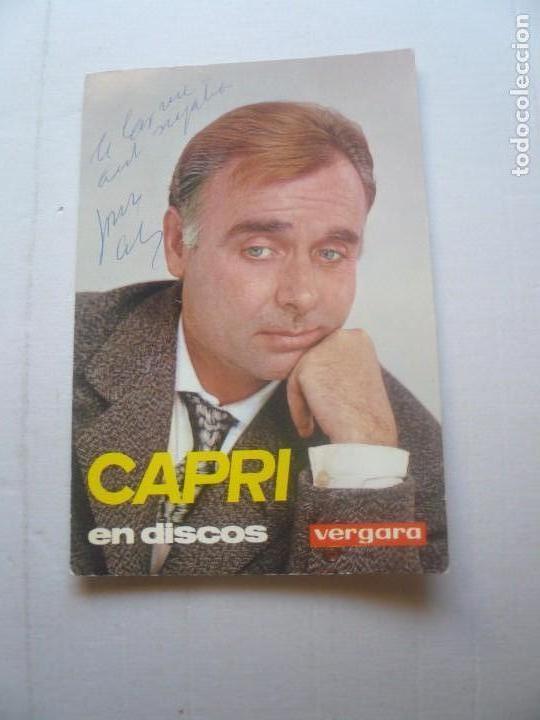 Aut&oacute;grafos antiguos de cantantes y m&uacute;sicos: Juan Capri-Aut&oacute;grafo - Foto 1