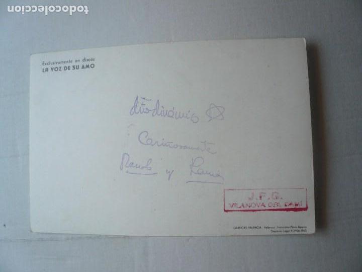 Aut&oacute;grafos antiguos de cantantes y m&uacute;sicos: D&uacute;o Din&aacute;mico-Aut&oacute;grafo - Foto 2
