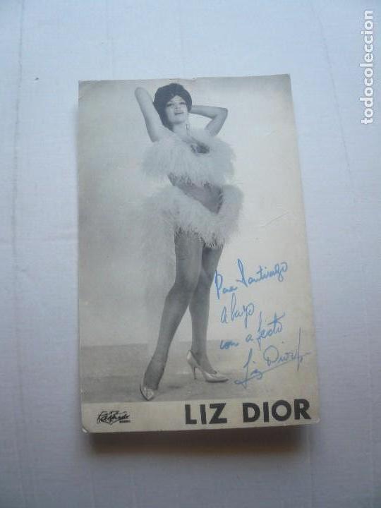 Aut&oacute;grafos antiguos de cantantes y m&uacute;sicos: Liz dior-aut&oacute;grafo - Foto 1