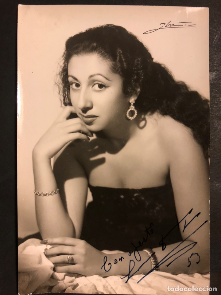 foto con autógrafo de luisa  ibañez - Buy Antique autographs of  singers and musicians on todocoleccion