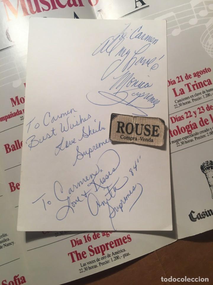 Aut&oacute;grafos antiguos de cantantes y m&uacute;sicos: THE SUPREMES 3 AUTOGRAFOS DEDICATORIA ORIGINALES DE LAS COMPONENTES - Foto 1