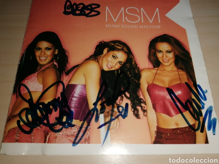 Aut&oacute;grafos antiguos de cantantes y m&uacute;sicos: CD MSM MIAMI SOUND MACHINE - AUT&Oacute;GRAFOS - Foto 3