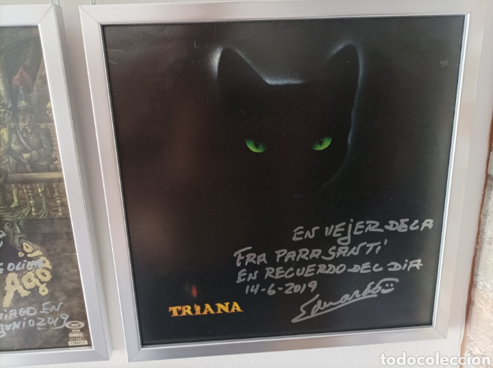 Aut&oacute;grafos antiguos de cantantes y m&uacute;sicos: Discos de Triana - Foto 2