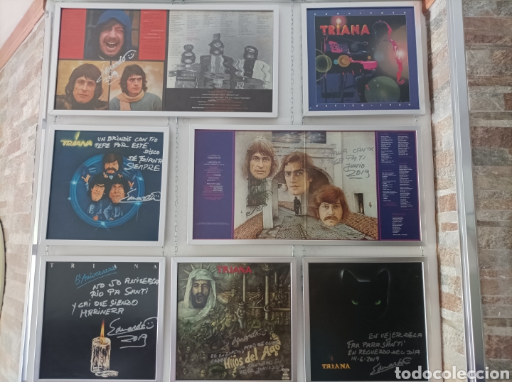 Aut&oacute;grafos antiguos de cantantes y m&uacute;sicos: Discos de Triana - Foto 1