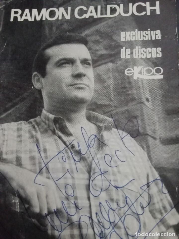 Aut&oacute;grafos antiguos de cantantes y m&uacute;sicos: Ramon Calduch.aut&ograve;graf. - Foto 2