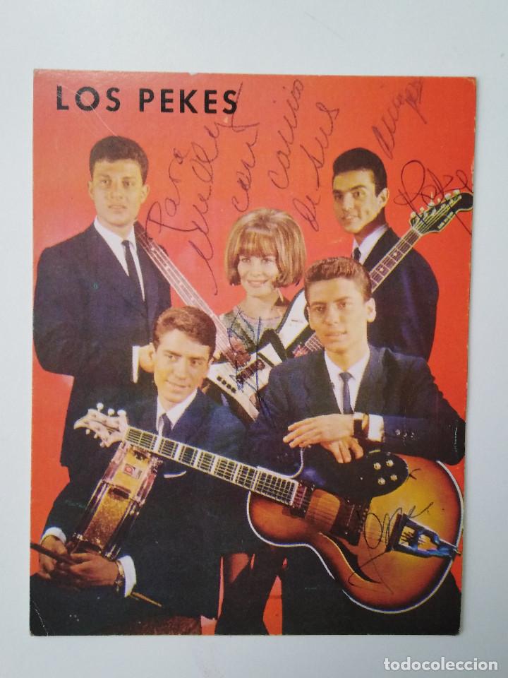 Aut&oacute;grafos antiguos de cantantes y m&uacute;sicos: Los Pekes - Foto 1