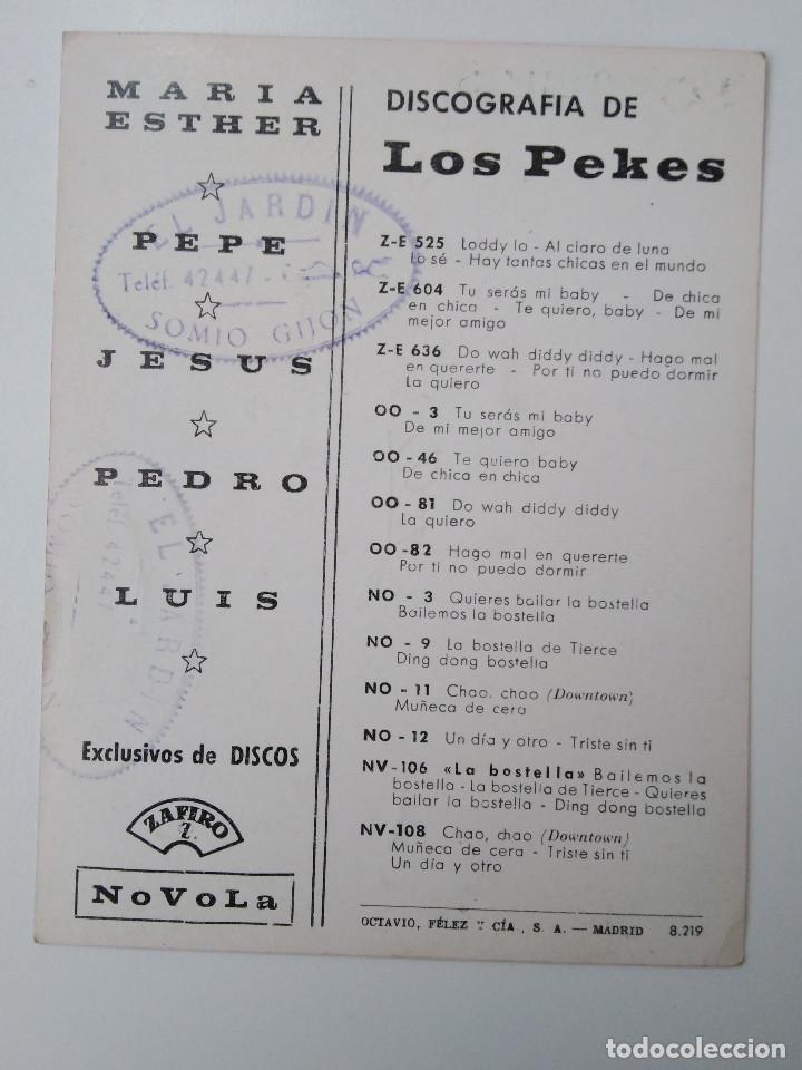 Aut&oacute;grafos antiguos de cantantes y m&uacute;sicos: Los Pekes - Foto 2