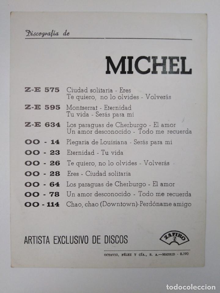 Aut&oacute;grafos antiguos de cantantes y m&uacute;sicos: Michel - Foto 2