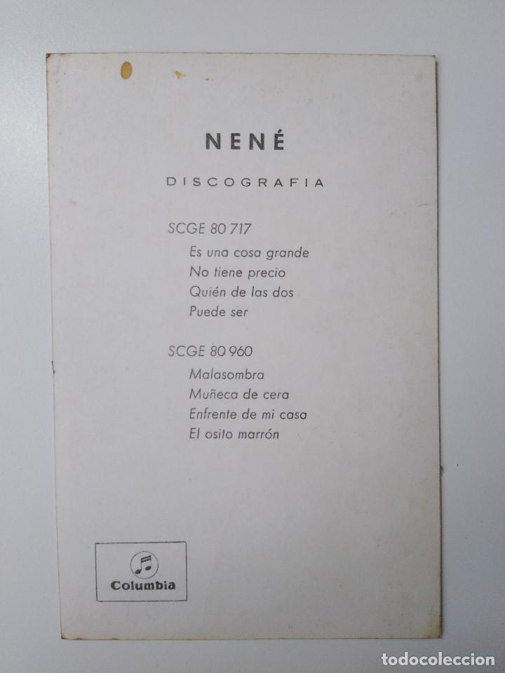 Aut&oacute;grafos antiguos de cantantes y m&uacute;sicos: Nen&eacute; - Foto 2