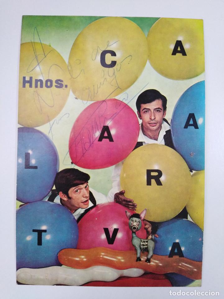 Aut&oacute;grafos antiguos de cantantes y m&uacute;sicos: Hermanos Calatraba - Foto 1