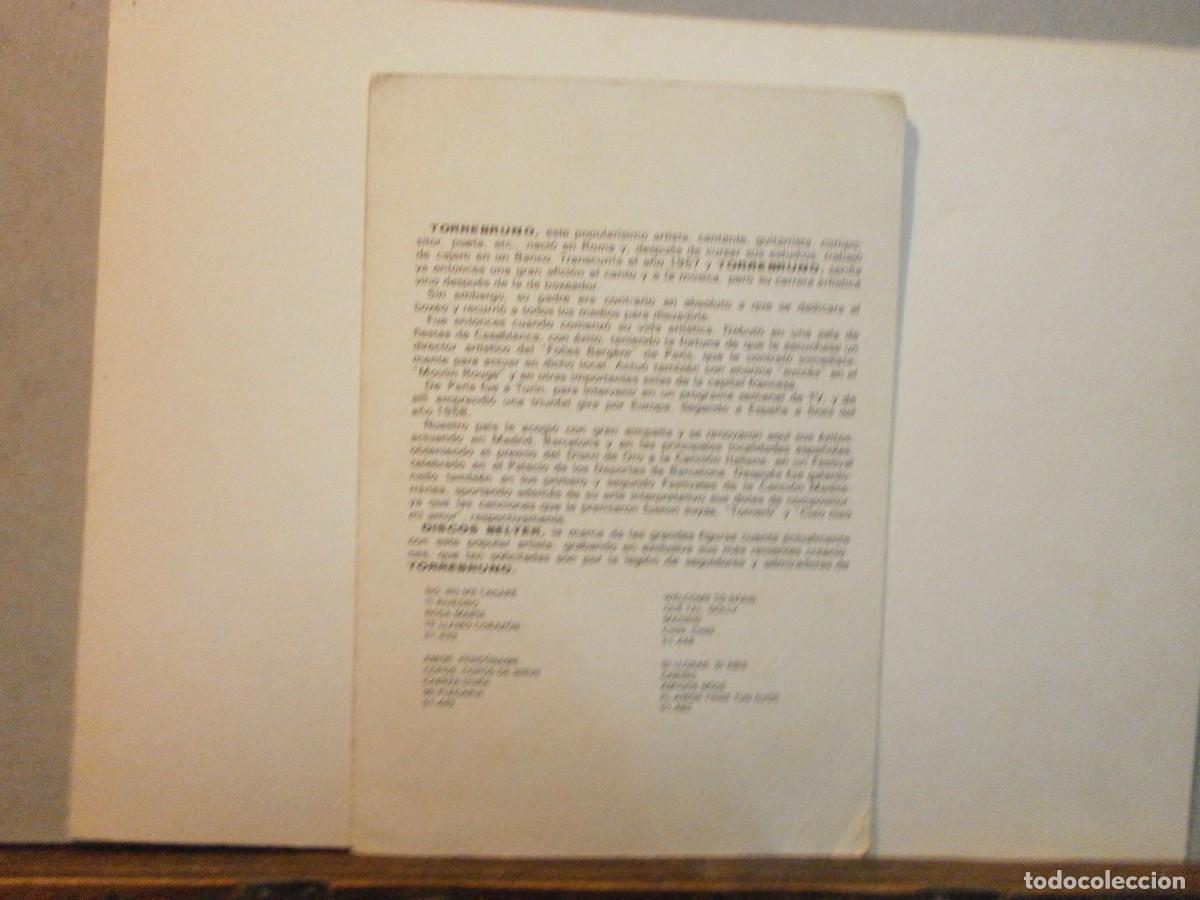 Aut&oacute;grafos antiguos de cantantes y m&uacute;sicos: original autografo dedicatoria torrebruno - Foto 3