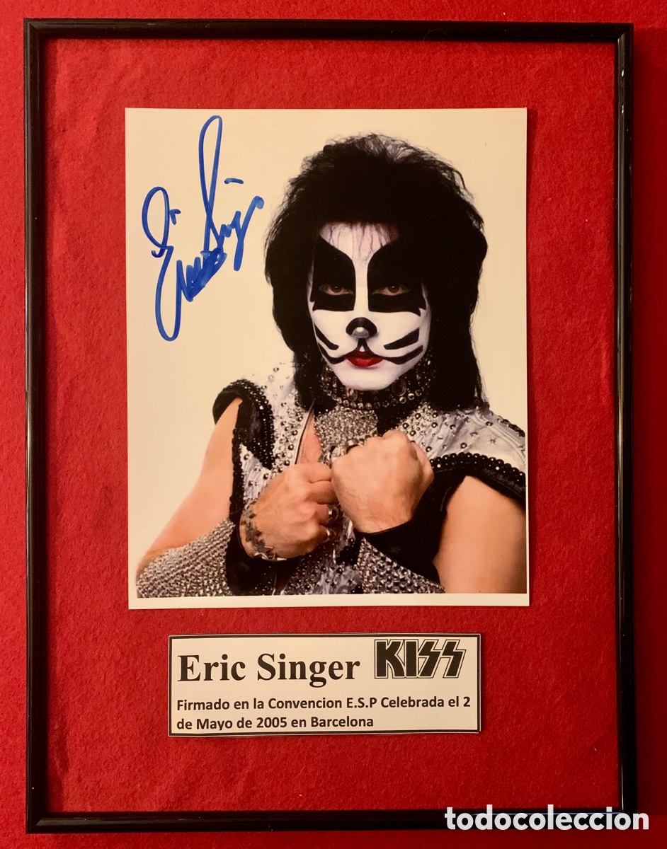 Aut&oacute;grafos de M&uacute;sica: Eric Singer (Kiss)-Firmado-Fotograf&iacute;a Promocional - Firmada