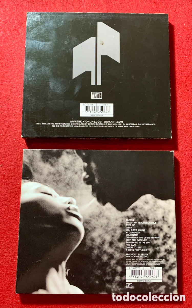 Aut&oacute;grafos antiguos de cantantes y m&uacute;sicos: Tricky-CD BlowBack Firmado - Foto 3