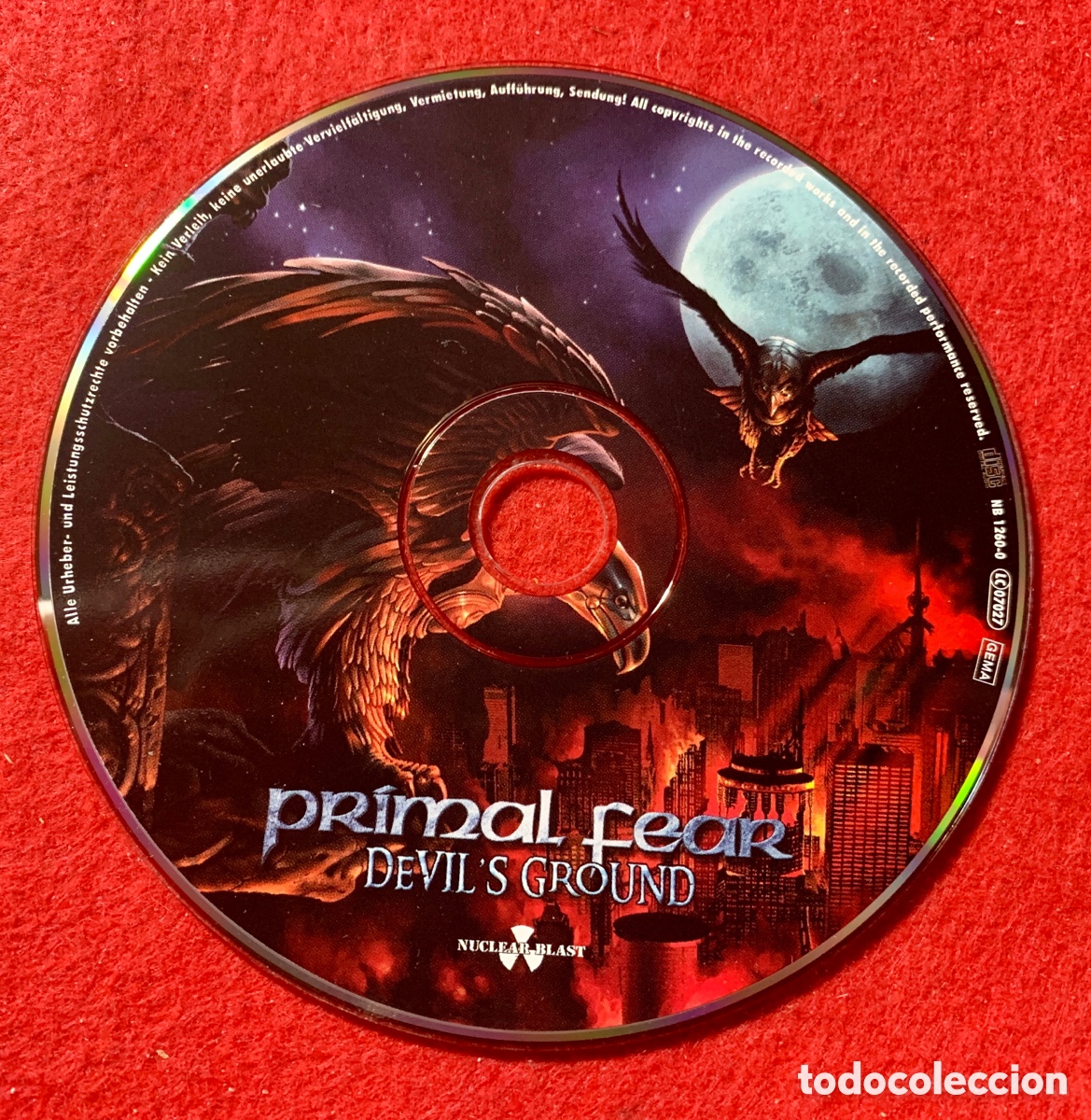 Aut&oacute;grafos antiguos de cantantes y m&uacute;sicos: Primal Fear-Firmado Cd &ldquo;Devils Ground&rdquo; - Foto 5