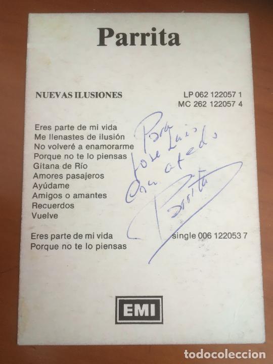 Aut&oacute;grafos antiguos de cantantes y m&uacute;sicos: parrita postal original con autografo original - Foto 2