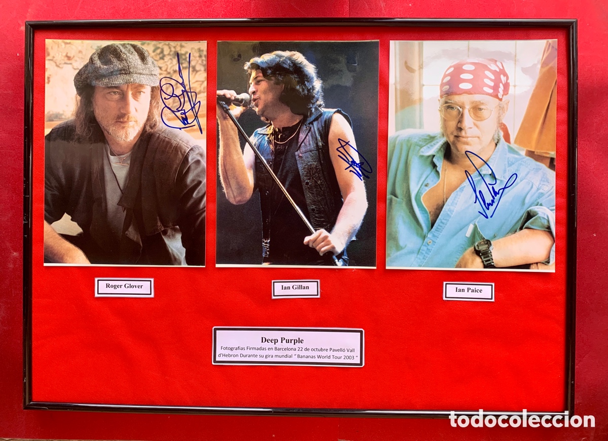 Aut&oacute;grafos antiguos de cantantes y m&uacute;sicos: Deep Purple-Firmado - Foto 1