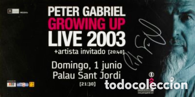 Aut&oacute;grafos antiguos de cantantes y m&uacute;sicos: Peter Gabriel-Firmado en 2003 - Foto 4