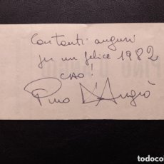 Autografi di Musica : AUTÓGRAFO DEDICADO DE PINO D'ANGIÓ ENTRADA CONCIERTO EN DISCOTECA LONG-PLAY ALCANAR DICIEMBRE 1981
