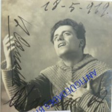 Autografi di Musica : FOTOGRAFÍA POSTAL DEDICADA POR EL TENOR LLUIS CANALDA EN 1919. MEDIDAS. 13,5 X 8,5 CM