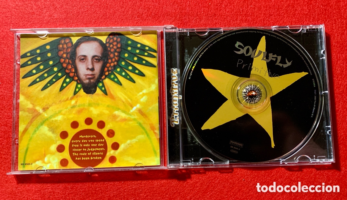 Aut&oacute;grafos antiguos de cantantes y m&uacute;sicos: Soulfly-Firmado Cd &ldquo;Primitive&rdquo;en 2001 - Foto 4