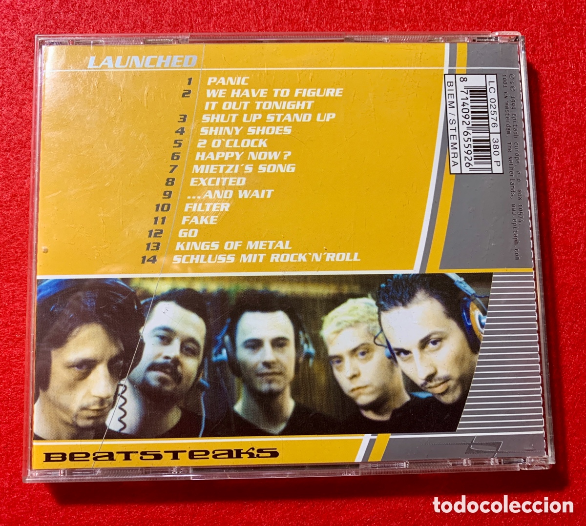 Aut&oacute;grafos antiguos de cantantes y m&uacute;sicos: Beatsteaks Firmado Cd &ldquo;Launched&rdquo; en el 2000 - Foto 2