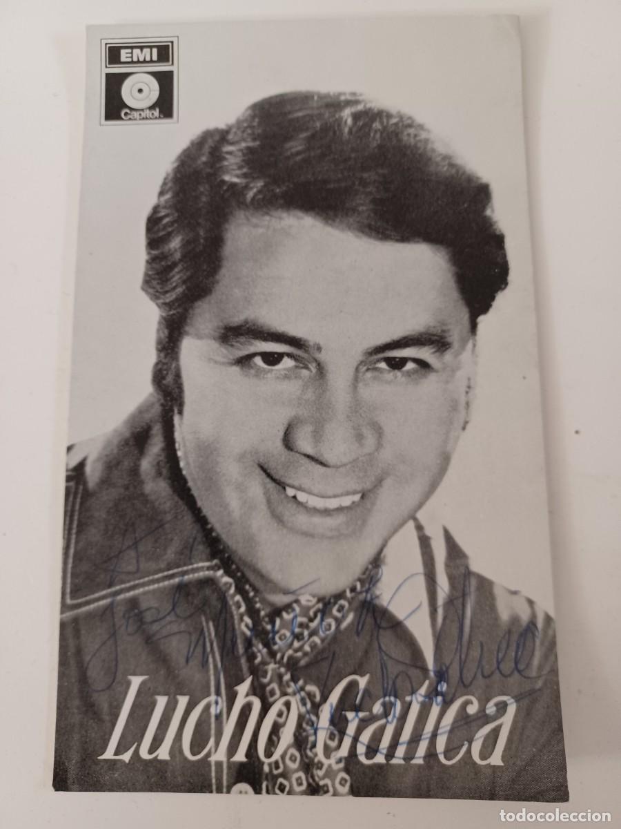 Aut&oacute;grafos antiguos de cantantes y m&uacute;sicos: LUCHO GATICA: postal con su aut&oacute;grafo - Foto 1