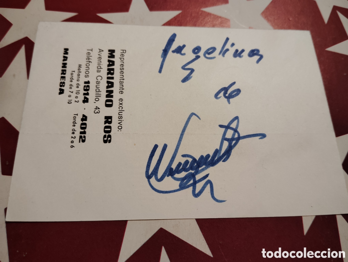 Aut&oacute;grafos antiguos de cantantes y m&uacute;sicos: WINCENT - AUTOGRAFO / FIRMA - Foto 2