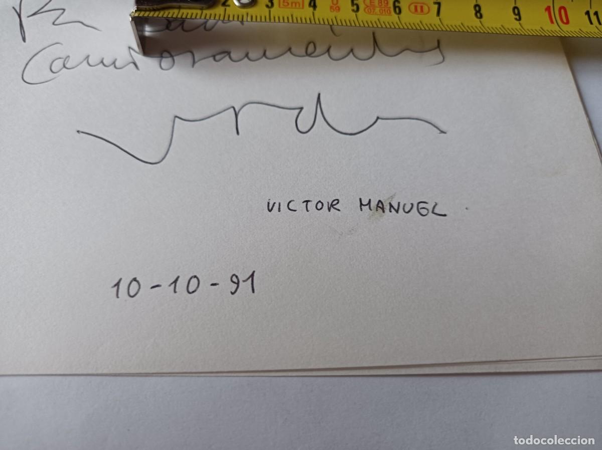 Aut&oacute;grafos antiguos de cantantes y m&uacute;sicos: AUT&Oacute;GRAFO V&Iacute;CTOR MANUEL - Foto 1
