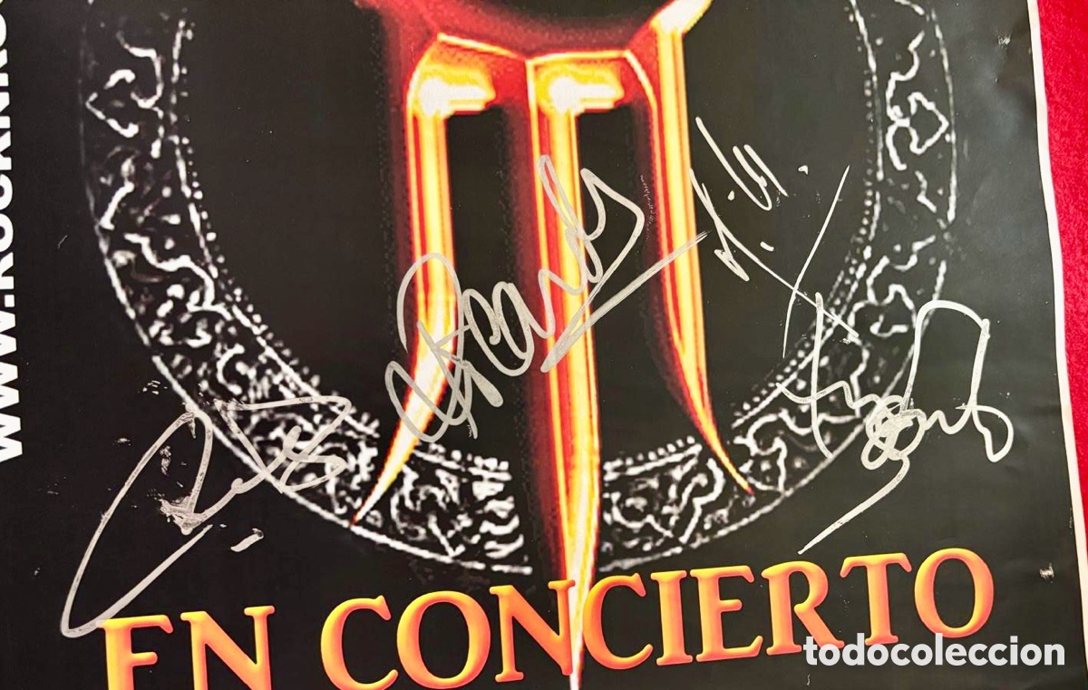 Aut&oacute;grafos antiguos de cantantes y m&uacute;sicos: Moonspell-Firmado Poster en 2002 - Foto 2