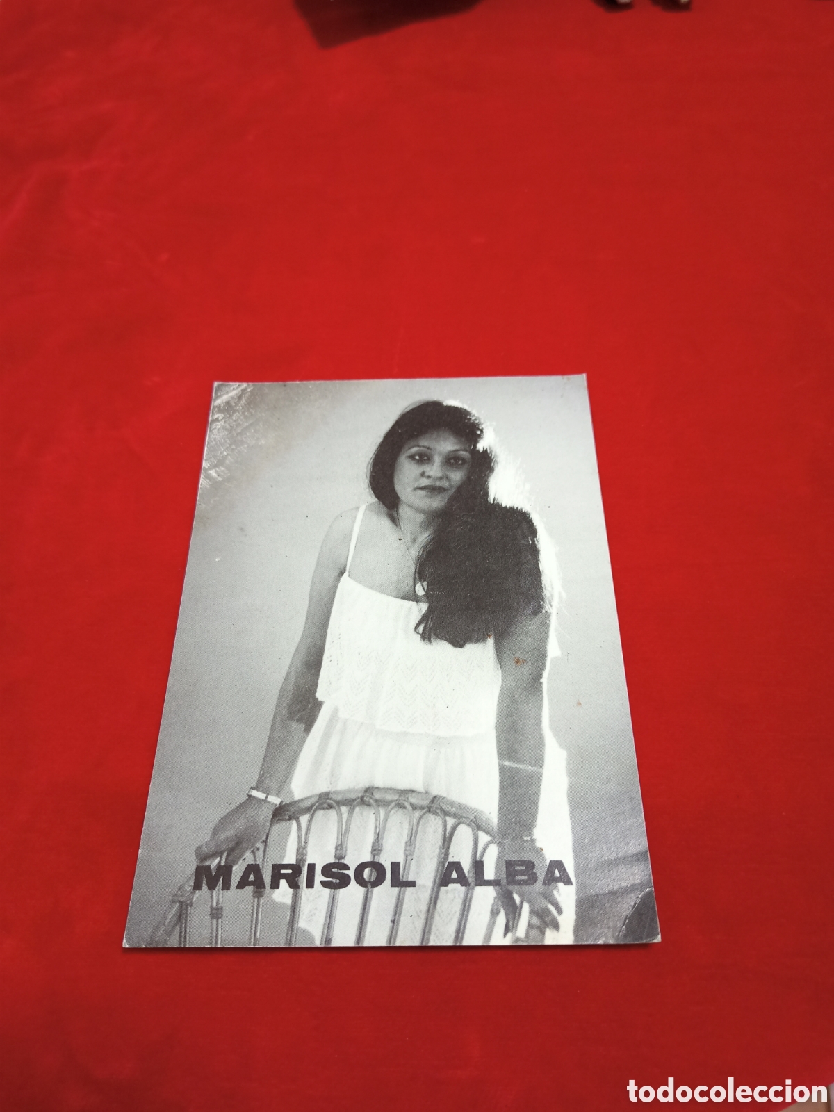 Aut&oacute;grafos antiguos de cantantes y m&uacute;sicos: Postal con aut&ograve;grafo Marisol Alba - Foto 1