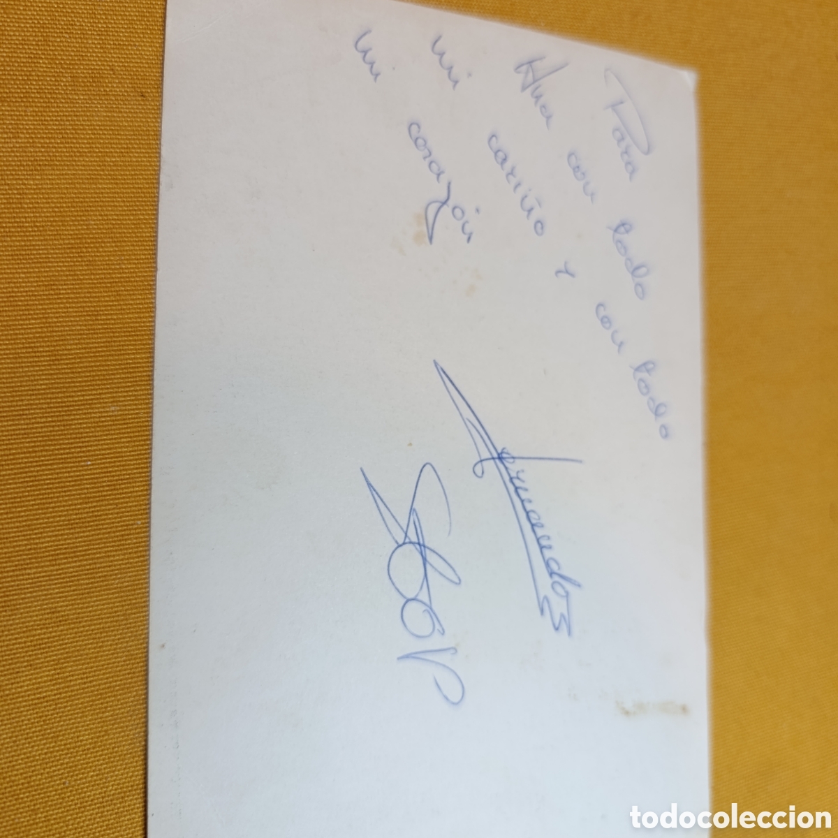 Aut&oacute;grafos antiguos de cantantes y m&uacute;sicos: LOS STOP,DEDICATORIA Y AUTOGRAFO EN POSTAL COMERCIAL - Foto 2