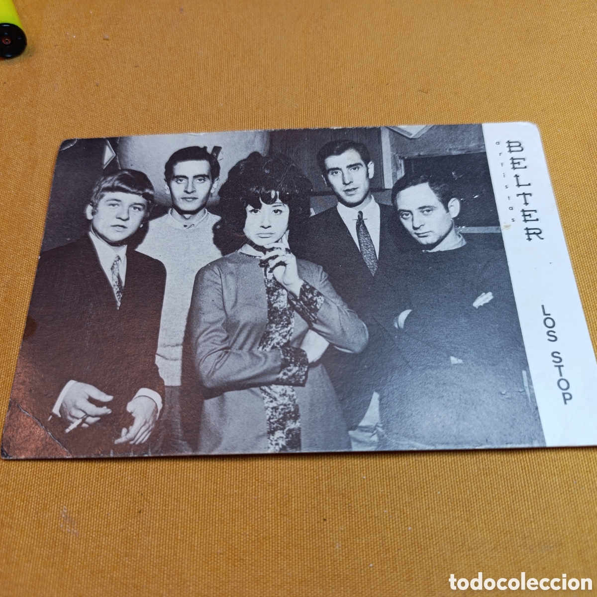 Aut&oacute;grafos antiguos de cantantes y m&uacute;sicos: LOS STOP,DEDICATORIA Y AUTOGRAFO EN POSTAL COMERCIAL - Foto 1