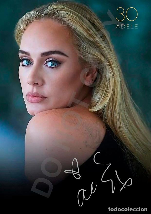 Music Autographs: Adele 30 Autografo Foto RP A4