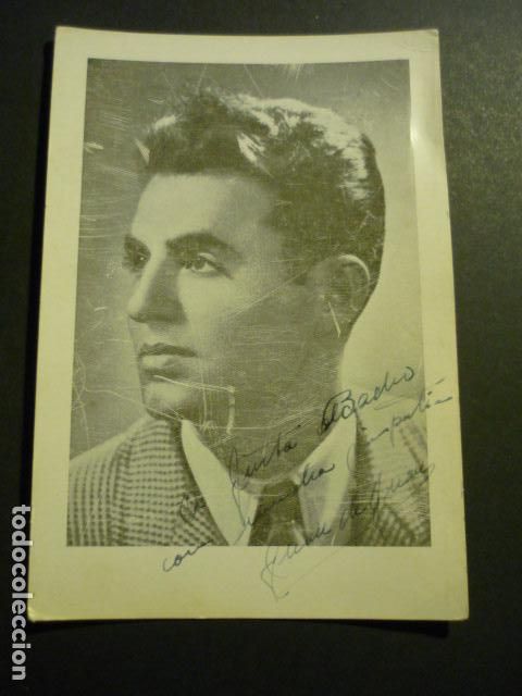 Autogramme von Musikern: JUAN DE JUAN CANTANTE TARJETA CON FIRMA AUTOGRAFA