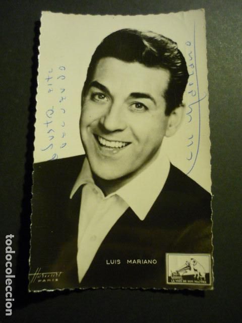 Autogramme von Musikern: LUIS MARIANO CANTANTE POSTAL CON FIRMA AUTOGRAFA