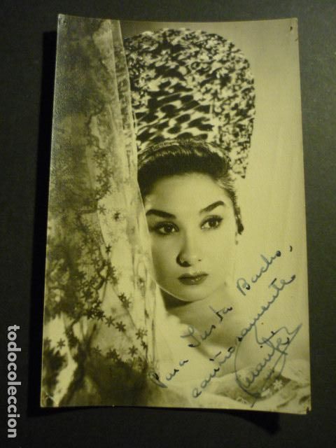 Autogramme von Musikern: MARIFE DE TRIANA CANTANTE FOTOGRAFIA CON FIRMA AUTOGRAFA 9 X 14 CM