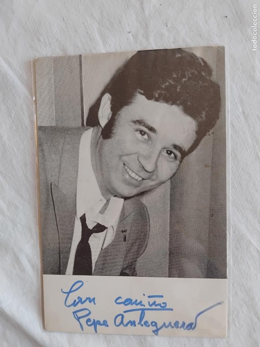 Aut&oacute;grafos de M&uacute;sica: PEPE ANTEQUERA FIRMA CON DEDICATORIA.