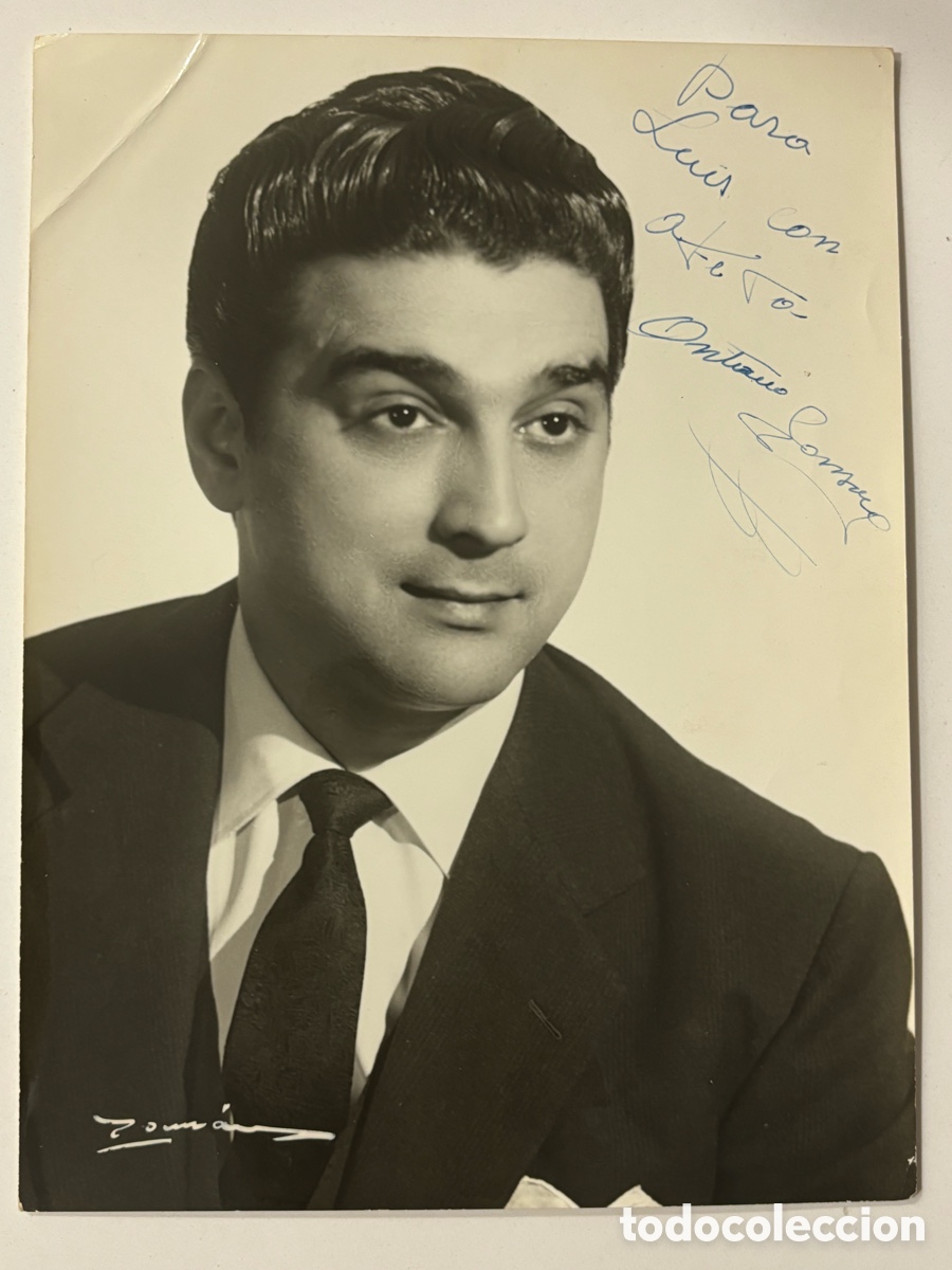 Aut&oacute;grafos Antiguos de Cantantes y M&uacute;sicos: Foto original con aut&oacute;grafo del guitarrista Antonio Gonz&aacute;lez el pescadilla