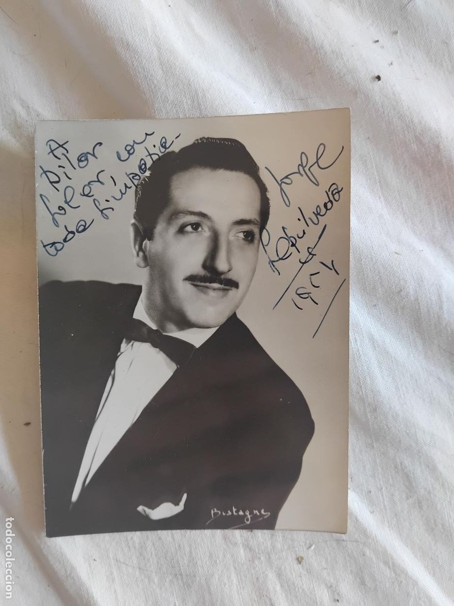 Aut&oacute;grafos Antiguos de Cantantes y M&uacute;sicos: JORGE SEPULVEDA. FOTOGRAFIA FIRMADA Y DEDICADA. 1954.