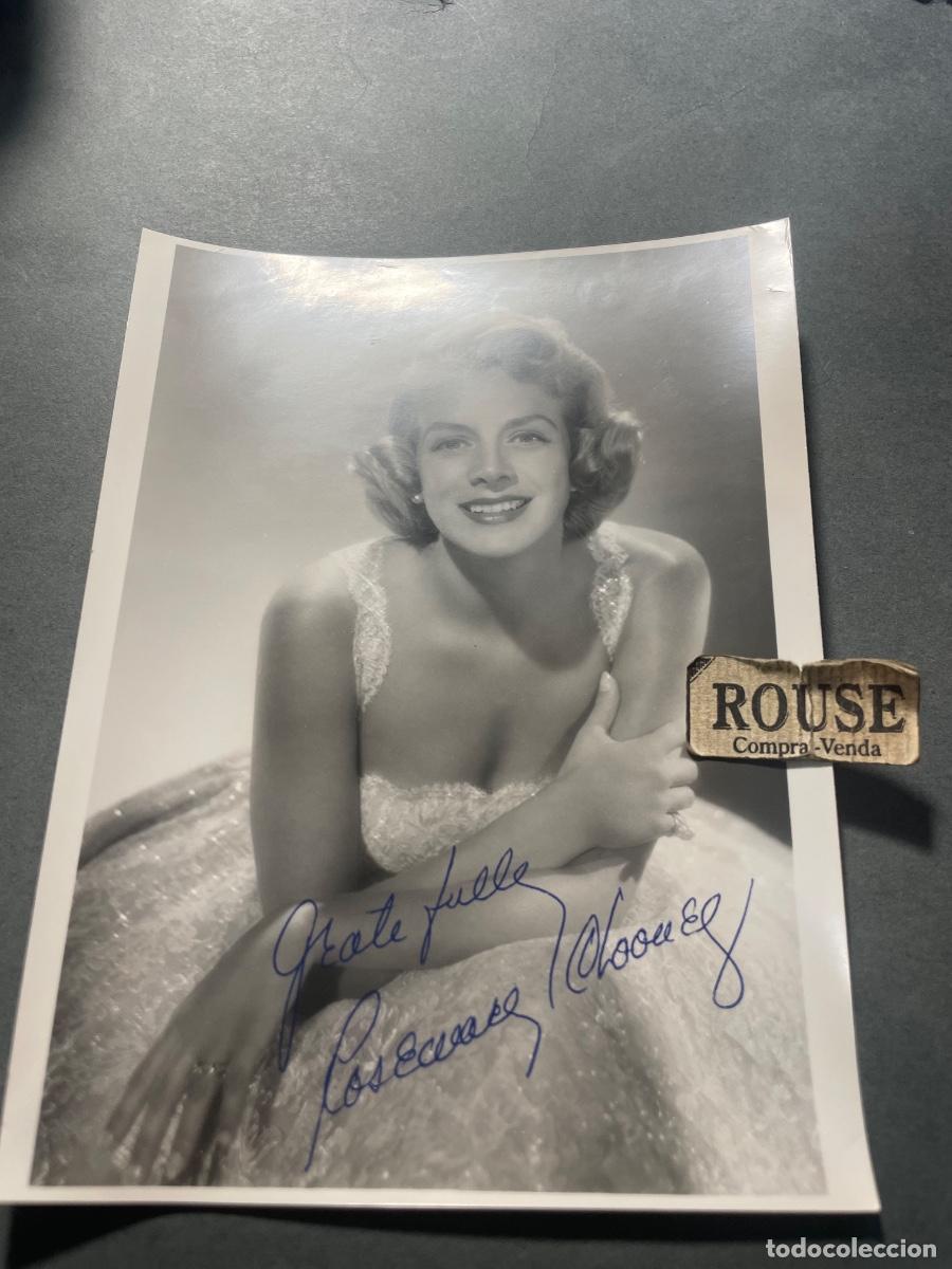 Aut&oacute;grafos Antiguos de Cantantes y M&uacute;sicos: AUTOGRAFOS - ANTIGUA FOTOGRAFIA CON DEDICATORIA AUTOGRAFA A TINTA CANTANTE ROSEMARY CLOONEY